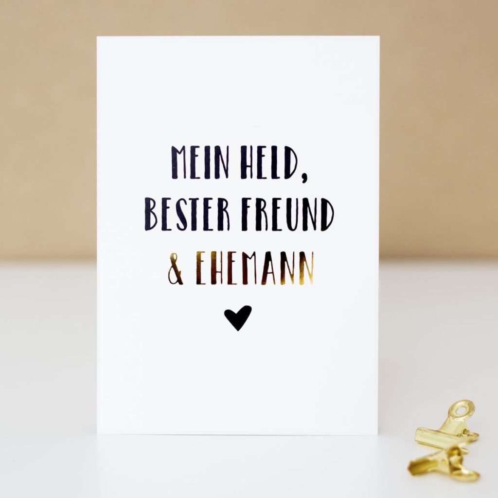 Postkarte für deinen Helden, deinen besten Freund oder deinen Ehemann