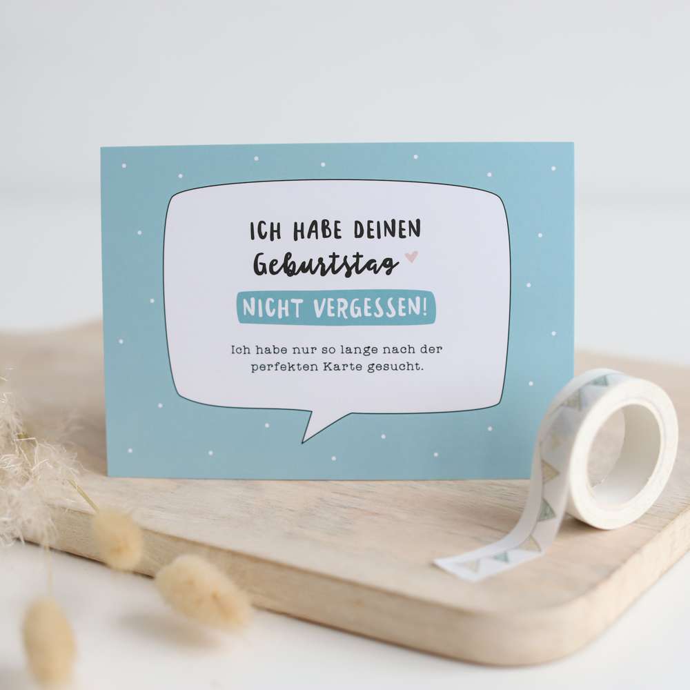 Postkarte „Geburtstag vergessen"