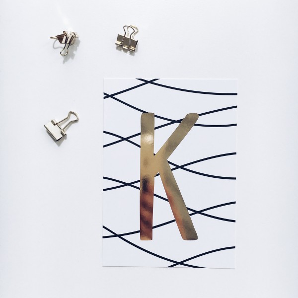 Postkarte „K"