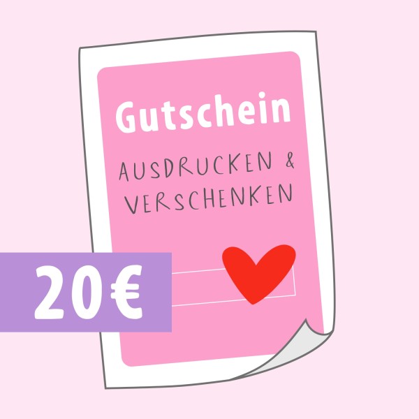 Geschenkgutschein 20 € - Herz