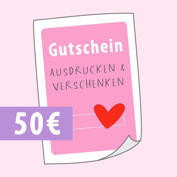 Geschenkgutschein 50 € - Herz