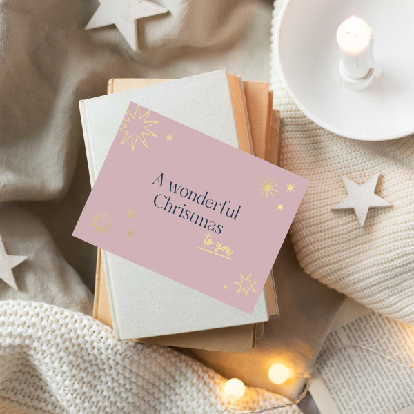 Postkarte „Wonderful Christmas“