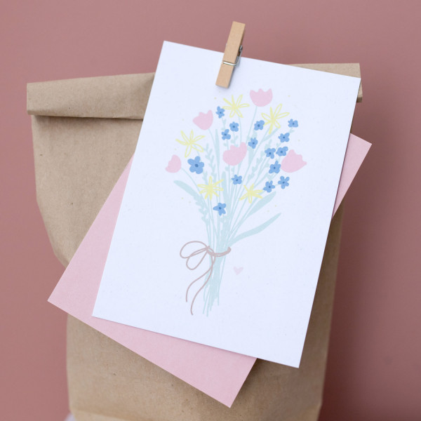 Postkarte „Flowers for you“