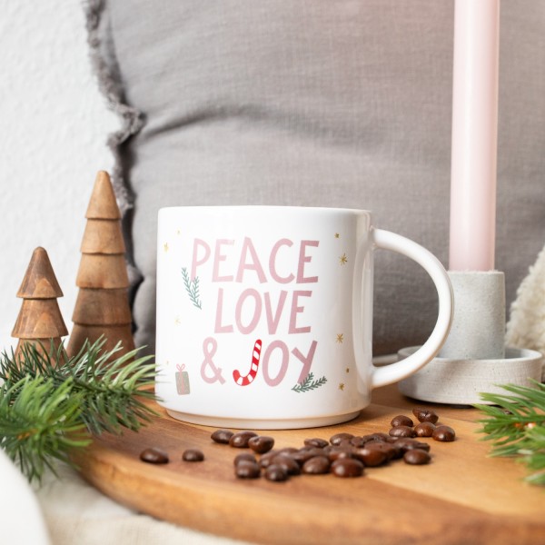 Tasse „Peace, Love & Joy“