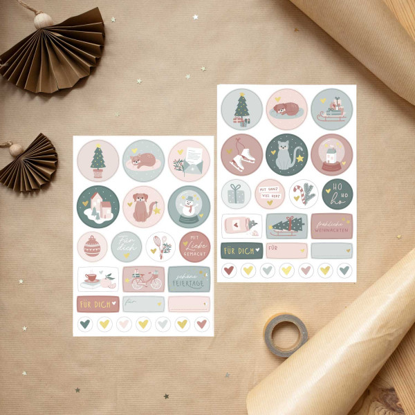 Sticker für Deko 2er-Set „Weihnachten“
