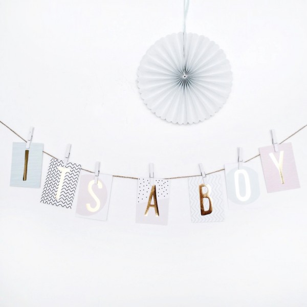 Glitzer Postkarten Set "ITS A BOY"