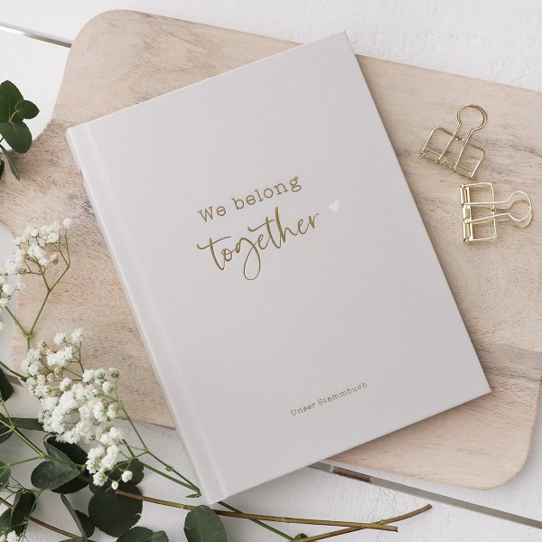 Familienstammbuch grau „We belong together"